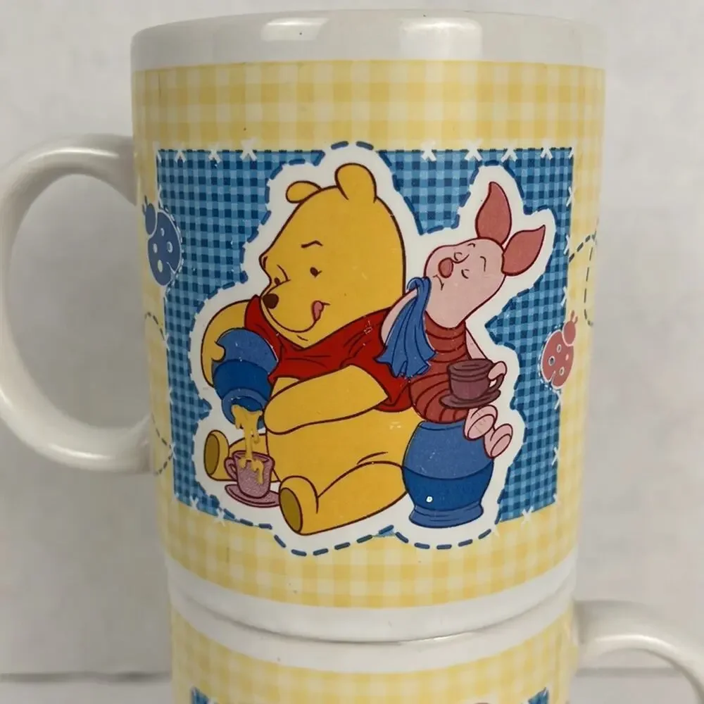 Disney Winnie the Pooh Mugs Cup Set of 2 Coffee Tea Cocoa Tigger Piglet 10 ounce